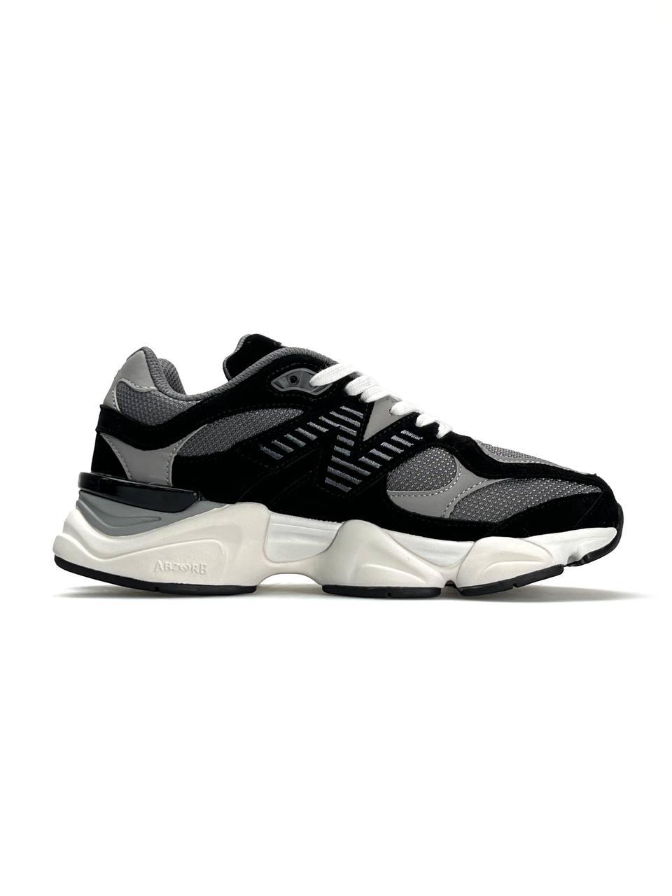 Чоловічі кросівки New Balance 9060 Black Grey Beige, кеди Нью Беланс замша текстиль водонепрон. 41