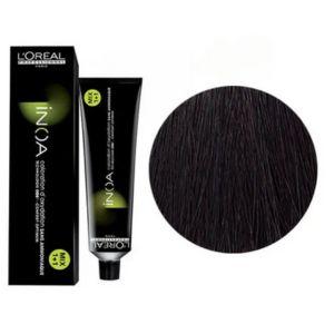 L'Oreal Professionnel INOA Mix 1+1 Крем-фарба №4/0 – Інтенсивний темний каштан, 60 мл, фото 1