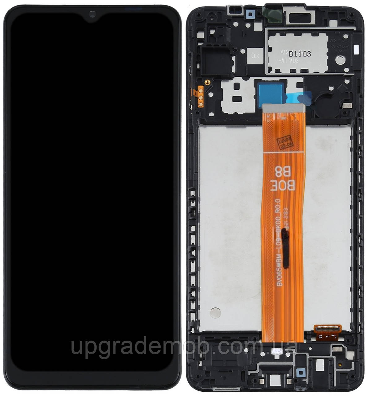 Дисплей модуль тачскрин Samsung A032 Galaxy A03 2021 Euro Version / A127 чорний оригінал з рамкою SM-A032F