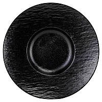 Тарілка "Контраст" 27 см, кругла, колір чорний