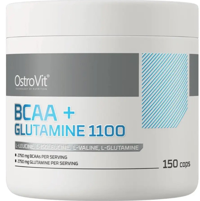 Амінокислоти ВСАА з Глютаміном OstroVit BCAA + Glutamine 150 капс