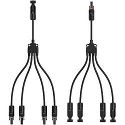 Пара розгалужених конекторів для сонячних панелей МС4-MF4 на 4 дроти 4в1