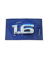 Емблема значок на багажник, напис на багажник 40х18мм 1.6 хром Уцінка!!