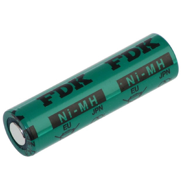Акумулятор промисловий FDK HR-AAU, Ni-MH AA, 1650mAh, 1.2V, 2.4A, flat top, фото 1