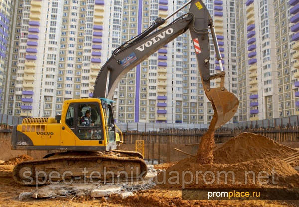 Вуслуги, аренда гусеничного екскаватора VOLVO EC240