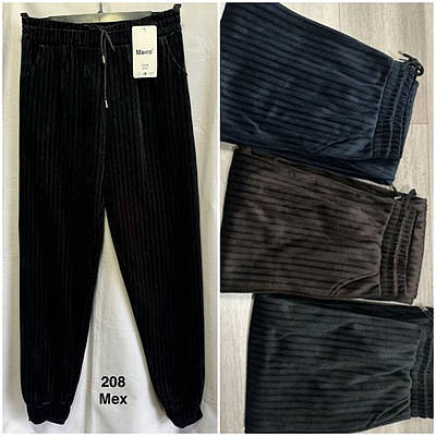 Штани жіночі батал мікровільвет вилюр на хутрі