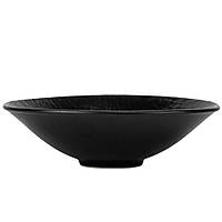 Тарілка "Онікс" 23 см, кругла, колір чорний