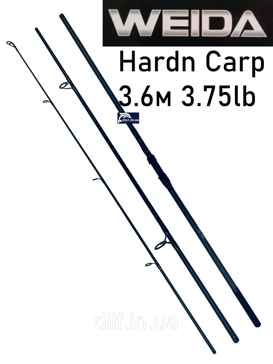 Вудилище Weida Hardn Carp 3.6м 3.75lb коропове перше кільце 50 мм