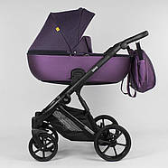 Дитяча універсальна коляска 2 в 1 Expander DEXO D-42303 колір Plum фіолетовий водовідштовхувальна тканина, фото 2