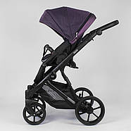 Дитяча універсальна коляска 2 в 1 Expander DEXO D-42303 колір Plum фіолетовий водовідштовхувальна тканина, фото 3