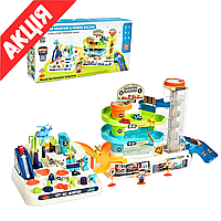 Автотрек Дитяча парковка T103-88A Паркінг з автоматичним ліфтом Гараж для машинок Іграшковий трек Rby