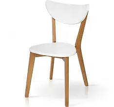 Стілець обідній кухонний з натурального дерева Колібрі Фокс Т Білий/Дуб Мікс Меблі