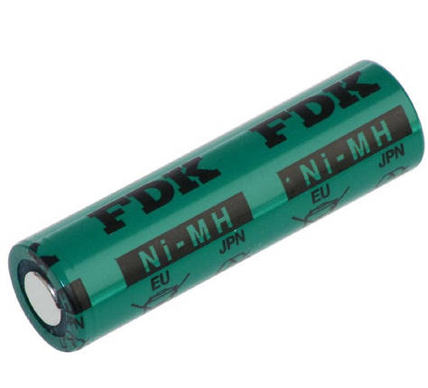 Акумулятор промисловий FDK HR-AAUC, Ni-MH AA, 1200mAh, 1.2V, 2.4A, flat top, фото 2