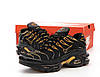Чоловічі кросівки Nike Air Max Plus TN Black Orange (Чорні з помаранчевим) Найк Аір Макс Плюс текстиль весна літо, фото 6