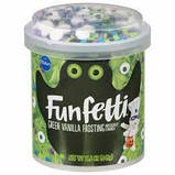 Зелена глазурь з посипкою у формі очей Pillsbury Funfetti Green Tub Frosting 442 г, фото 5