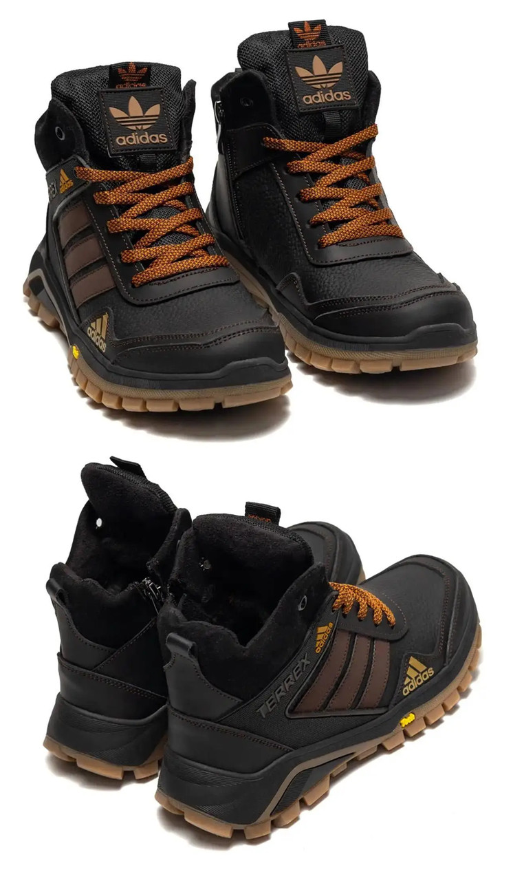 Підліткові зимові черевики Ads Winter Terrex Black, Чоботи зимові для хлопчика, Підліткове зимове взуття, фото 1