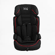 Дитяче автокрісло JOY RS-71215 чорне група 1 2 3 кріплення ISOFIX та TopTether, фото 3