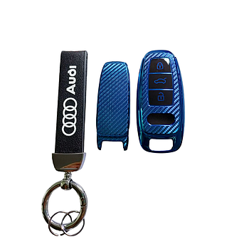 Чохол для ключа Audi синій