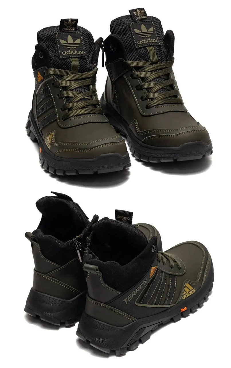 Підліткові зимові черевики Ads Winter Terrex green, Чоботи зимові для хлопчика, Підліткове зимове взуття, фото 1