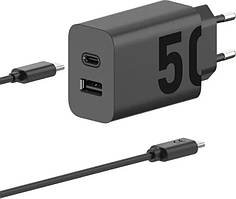 Зарядний пристрій MOTOROLA 50W U+C + кабель USB-C (SJMC502)