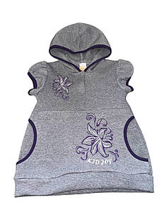 Туніка трикотажна з начосом 104, 110,116 розміру сірий меланж