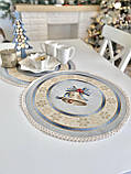 Серветка сервірувальна під тарілку, гобеленова, Новорічна Ø45 см. ROUND723M, фото 3