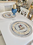 Серветка сервірувальна під тарілку, гобеленова, Новорічна Ø45 см. ROUND723M, фото 4