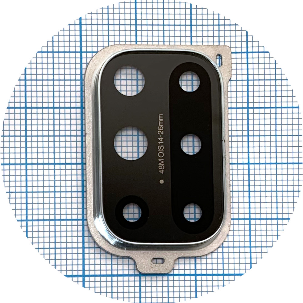 Скло камери OnePlus 8T, OnePlus 8T+ 5G (у сріблястій рамці), фото 1