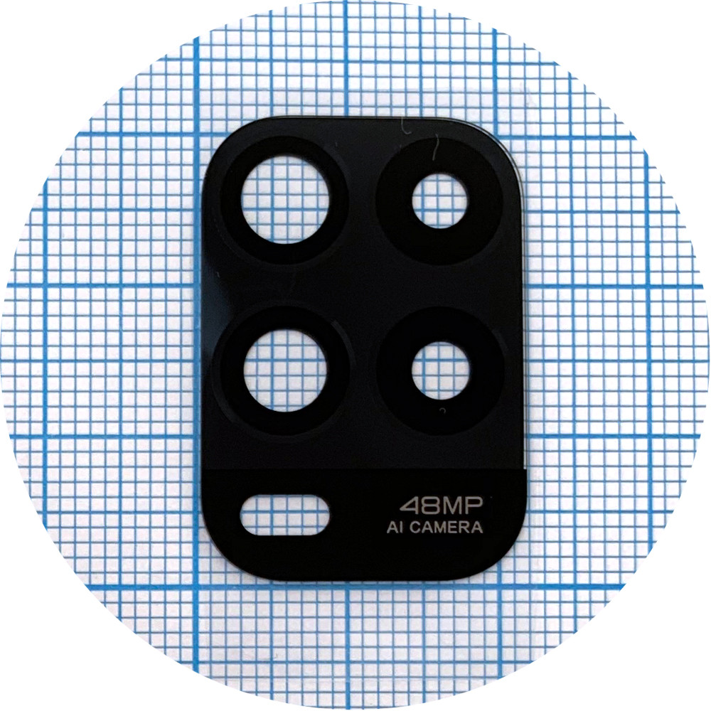 Скло камери Xiaomi Mi 10 Lite (чорне), фото 1