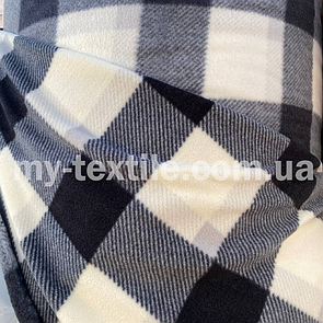 Фліс-принт поларктек клітка Синій з білим