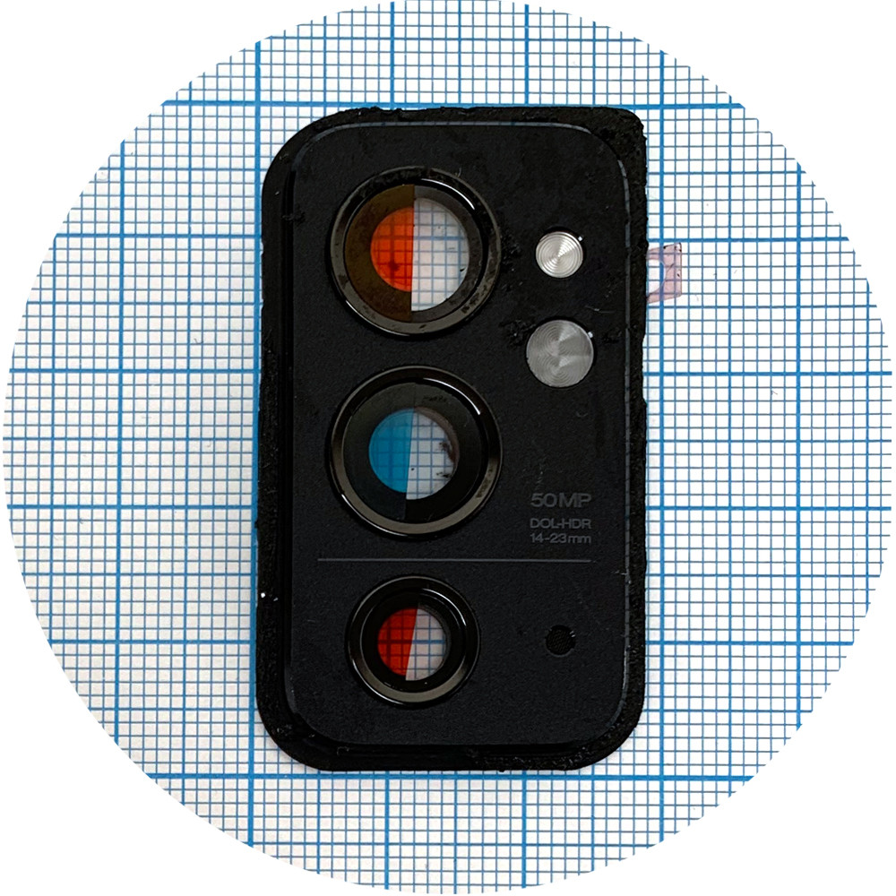 Скло камери OnePlus 9RT (з чорною рамкою), фото 1