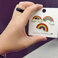 Металеві значки (піни) "Веселка", 3 штуки [tsi247271-TSI], фото 2