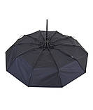 Парасоля чоловіча Bellissimo №M525 на 10 спиць напівавтомат Чорний, фото 6