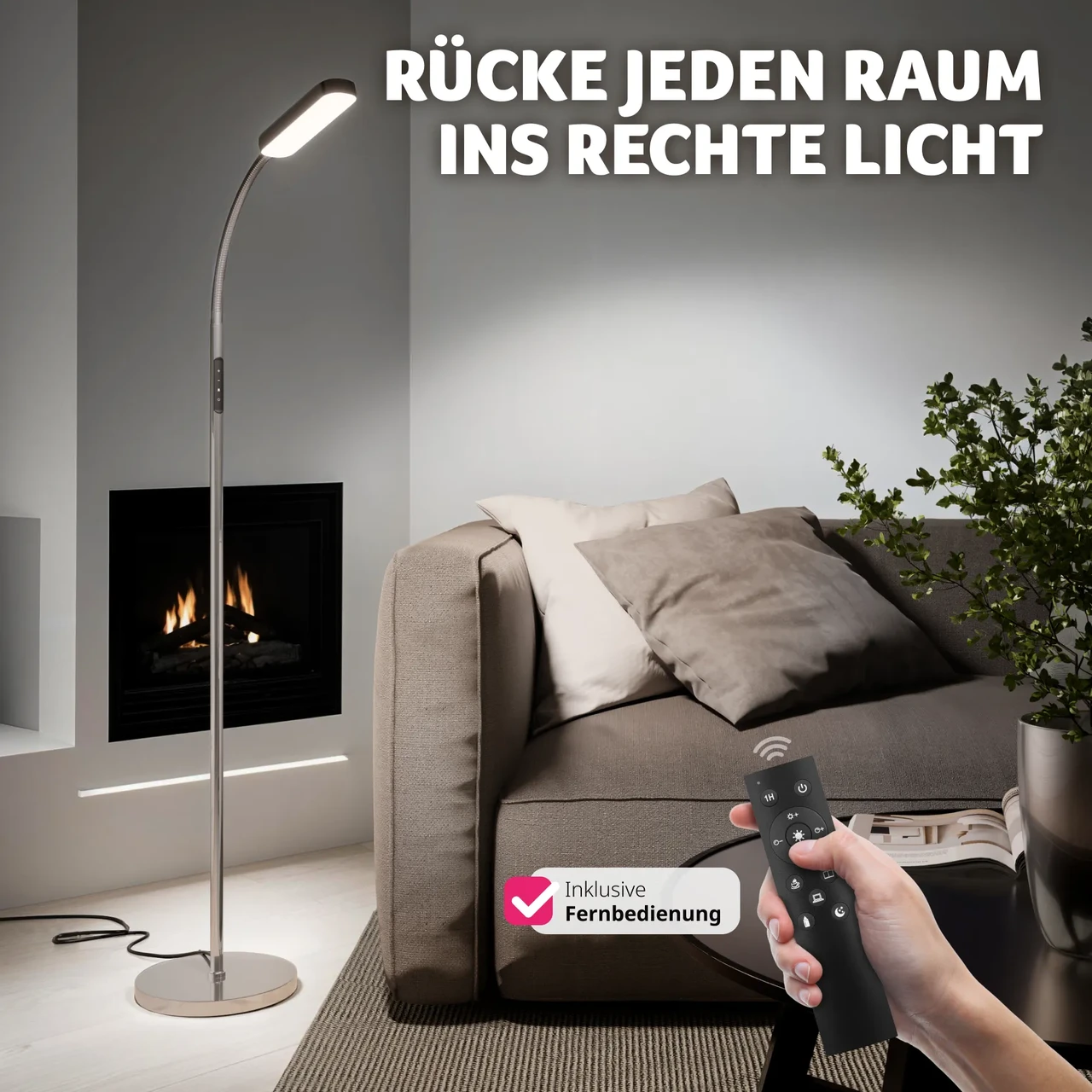 Світлодіодний торшер на пульт Prisma 12 Вт, фото 1