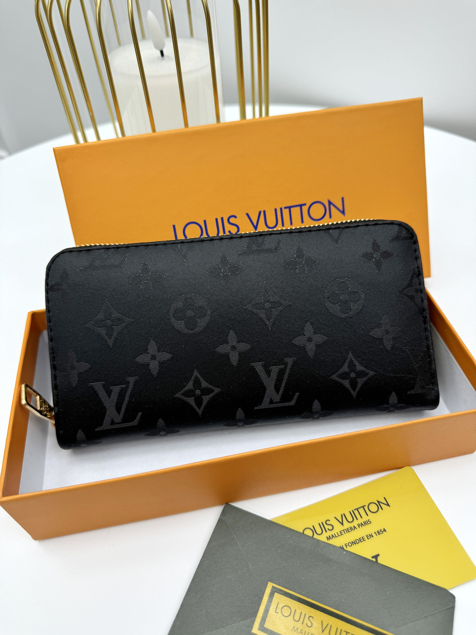 Чоловічий гаманець Louis Vuitton чорний нейлоновий Луї Вітон гаманець унісекс