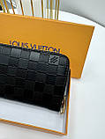 Чоловічий гаманець Louis Vuitton чорний шаховий Луї Вітон гаманець унісекс, фото 3