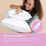 Подушка Sweet Moon 50х70 см PAPAELLA штучний пух бавовна перкаль з вишивкою м'яка, фото 5