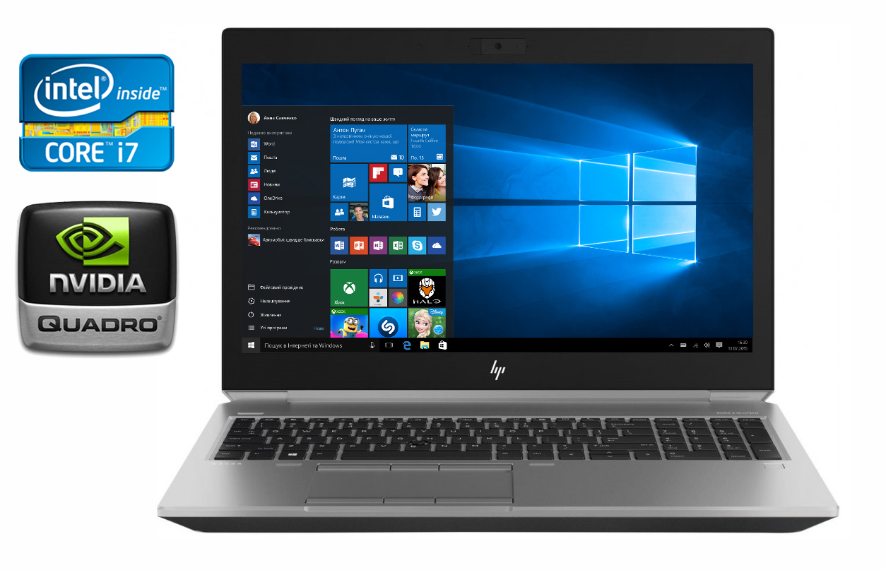 Ноутбук HP zBook 15 G5/ 15.6" (3840x2160)/ Core i7-8750H/ 32 GB RAM/ 512 GB SSD/ Quadro P2000 4GB