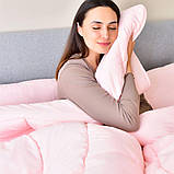 Набір Tropical євро ковдра 200х220 см + 2 подушки 50х70 см пудра IDEIA антиалергійний, фото 5