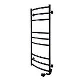 Рушникосушарка UNIO LDE ER 1000-500-9 BLK Драбинка Дуга Еліт електро чорна - 9092-01, фото 3