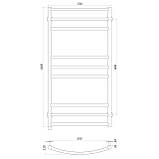 Рушникосушарка UNIO LDE ER 1000-500-9 BLK Драбинка Дуга Еліт електро чорна - 9092-01, фото 5