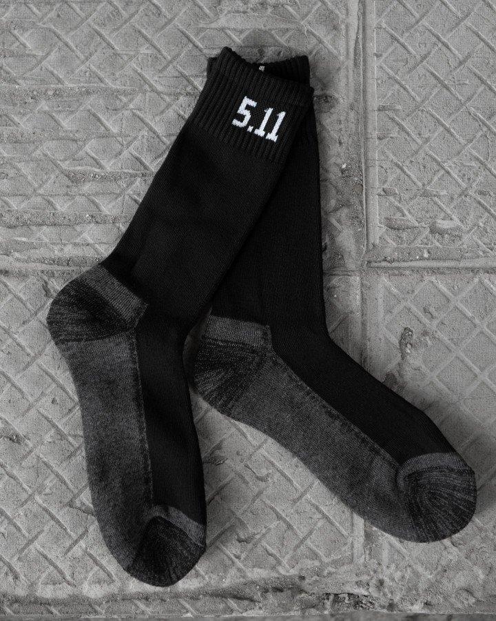 Шкарпетки чорні середньої щільності "5.11 Tactical Level ВТ7639 ТМ