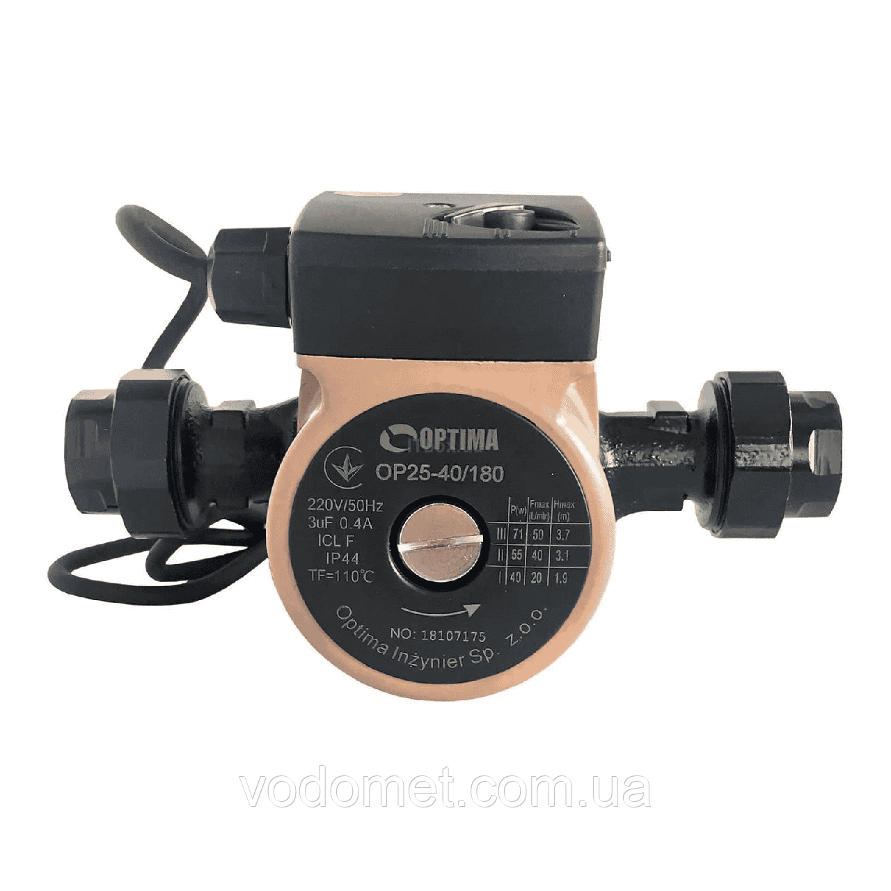 Насос циркуляційний енергоощадний OPTIMA PRIME OP25-40AUTO 180мм + гайки - 29381