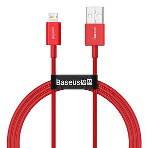 Кабель Lightning для айфон червоний 1м Baseus Superior CALYS-A09 kr