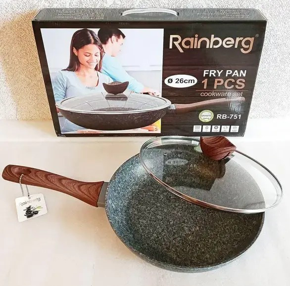 Сковорода Rainberg RB-751 з антипригарним мармуровим покриттям 26 см