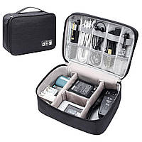 Сумка-органайзер для дротів, заряджань і аксесуарів чорна LoveYouHome