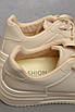 Кросівки жіночі бежевого кольору на шнурівці 190757T Безкоштовна доставка, фото 4