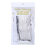 Дощик-штора фольгований для прикраси фотозони, білий, фото 2