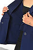 Жіночий піджак однотонний темно-синього кольору р.46 190482T Безкоштовна доставка, фото 4