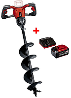 EHA Акумуляторний безщітковий земляний бур Einhell GP-EA 18/150 Li BL-Solo : з АКБ 18 V 5.2Ah, 125 об/хв, вага 5.7 кг